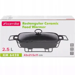 Naczynie żaroodporne ceramiczne z podgrzewaczem 2,5l