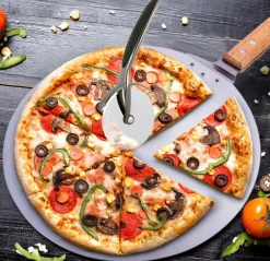 Nóż do pizzy, rozcinacz koło z antypoślizgową rączką