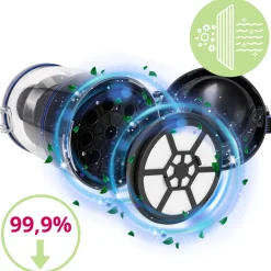 ODKURZACZ BEZWORKOWY CYKLONOWY KAMILLE MOCNY 800W AKCESORIA FILTR HEPA