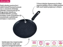 Patelnia do naleśników z powłoką marmurkową 30cm