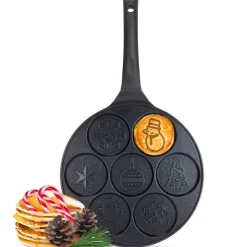 Patelnia do pancakes naleśników jajek ŚWIĄTECZNY WZÓR