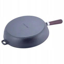 Patelnia żeliwna solidna głęboka 30 cm