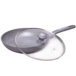 Patelnia granitowa 28cm z pokrywką