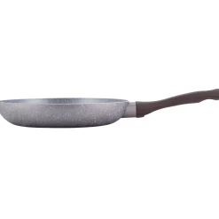 Patelnia granitowa 26 cm z uchwytem imitacja drewna