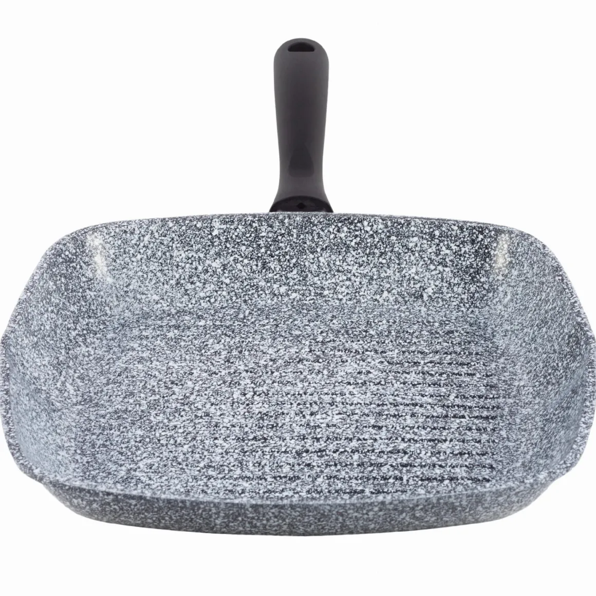 Patelnia grillowa granitowa 28cm z pokrywką