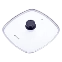 Patelnia grillowa marmurowa 28cm z pokrywką