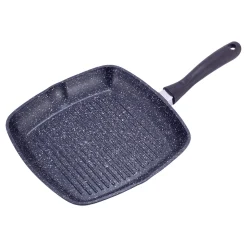 Patelnia grillowa marmurowa 28cm z pokrywką