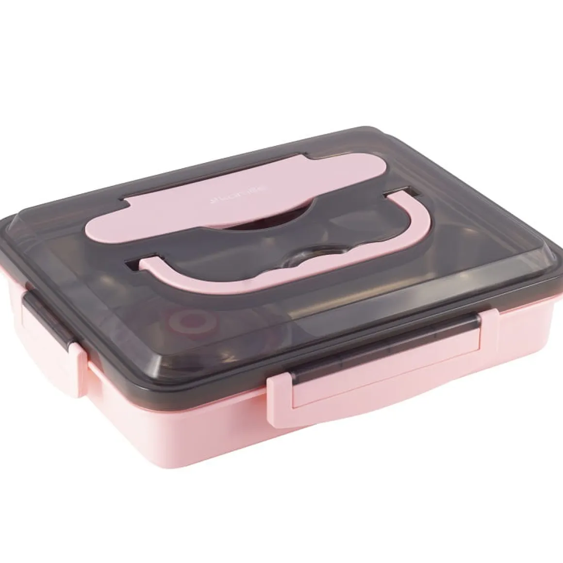 Pojemnik obiadowy, lunchbox z przegrodami + sztućce