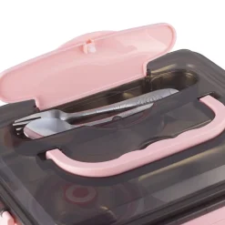 Pojemnik obiadowy, lunchbox z przegrodami + sztućce
