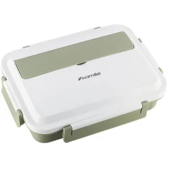 Pojemnik obiadowy, lunchbox z przegrodami i schowkiem na sztućce