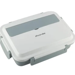 Pojemnik obiadowy, lunchbox z przegrodami i schowkiem na sztućce