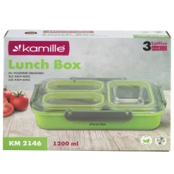 Pojemnik obiadowy, lunchbox z przegrodami do pracy, szkoły