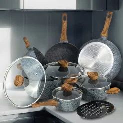 Profesjonalny komplet kuchenny do gotowania- zestaw garnków, patelni 12el.