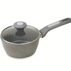 Rondel garnek granitowy z pokrywką szklaną 1,2L