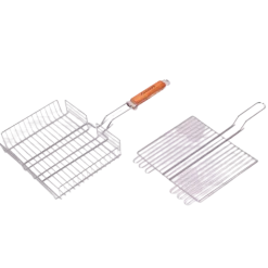 Ruszt do grillowania mięsa, ryb, warzyw z bokami 30cm