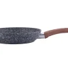 Solidna patelnia granitowa imitacja drewna 20cm