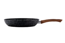 Solidna patelnia granitowa imitacja drewna 26cm