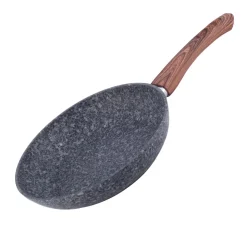 Solidna patelnia granitowa imitacja drewna 26cm