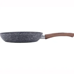 Solidna patelnia granitowa imitacja drewna 30cm