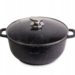 Solidny garnek marmurowy z pokrywką 4,5L