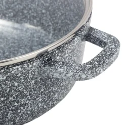 Solidny kocioł garnek granitowy z pokrywką 6,5L