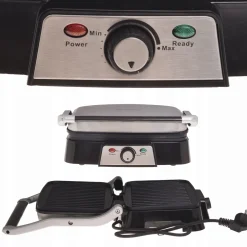 Solidny rozkładany grill elektryczny, opiekacz 1500W