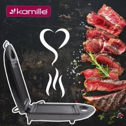 Solidny rozkładany grill elektryczny, opiekacz do kanapek tortilli 1400W