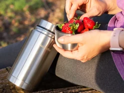Stalowy termos obiadowy, lunchbox na zupę, obiad 1L