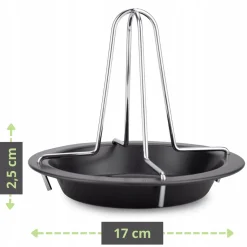 Stojak ruszt do pieczenia całego kurczaka 17 cm do piekarnika Kamille