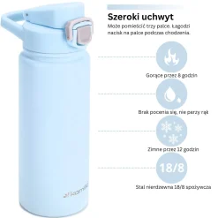 Szczelny kubek termiczny z blokadą i ustnikiem 600ml