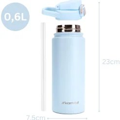 Szczelny kubek termiczny z blokadą i ustnikiem 600ml