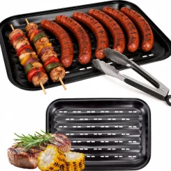 Taca perforowana do grillowania mięsa warzyw kiełbas non-stick Kamille