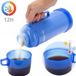 TERMOS BIDON BUTELKA KUBEK TERMICZNY SZKLANY WKŁAD 450 ml KAMILLE