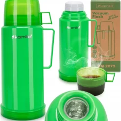 TERMOS BIDON BUTELKA KUBEK TERMICZNY SZKLANY WKŁAD 1000 ml KAMILLE