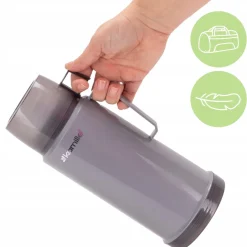 TERMOS BIDON BUTELKA KUBEK TERMICZNY SZKLANY WKŁAD 1000 ml KAMILLE