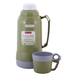 Termos ze szklanym wkładem, uchwytem i kubeczkami 1,8L