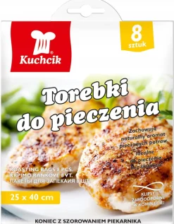 Torebki woreczki rękaw z klipsem do pieczenia 8szt.