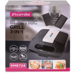 Wielofunkcyjny opiekacz 3w1- grill, toster, gofrownica 800W