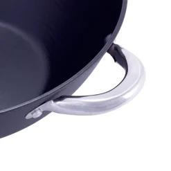 Wok patelnia żeliwna z powłoką marmurkową 32cm + gratisy