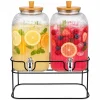 2 x słoik z kranikiem 5 l + stojak słój szklany dzbanek na lemoniadę Kamille